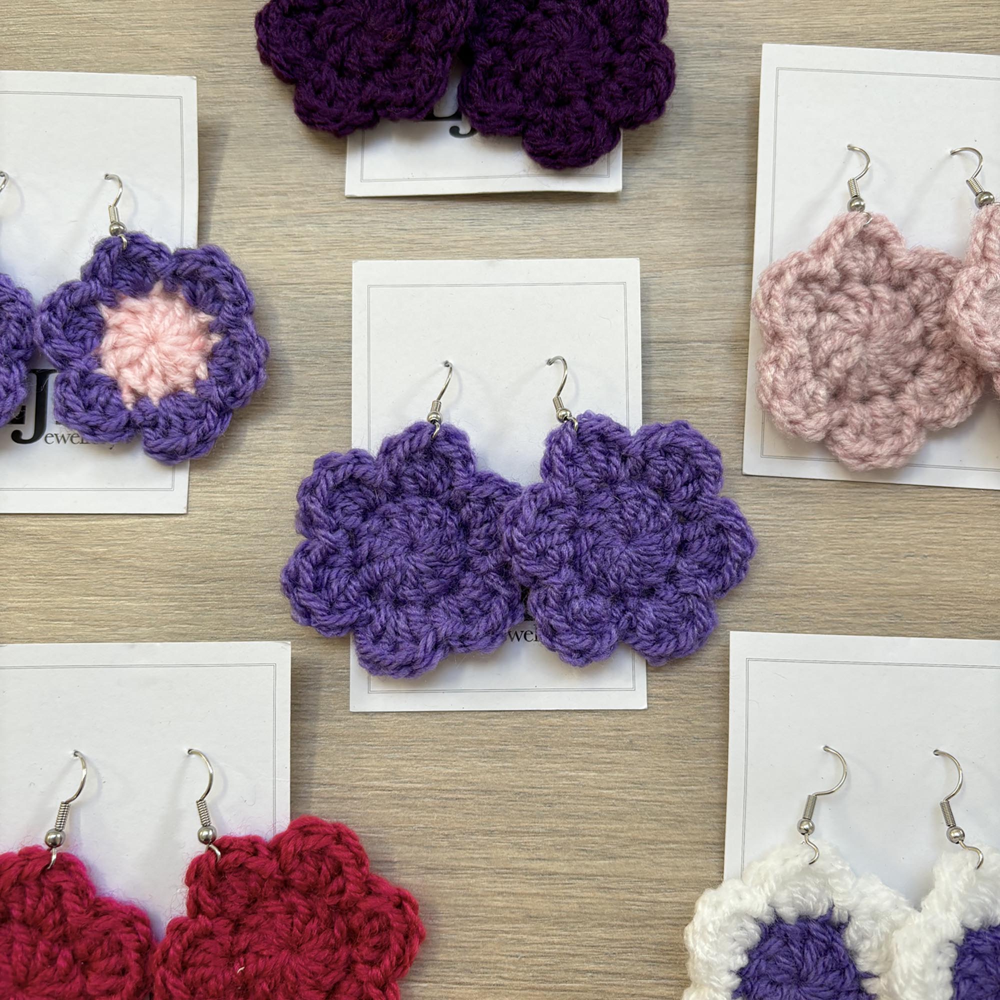 Crochet hook earrings hot sale